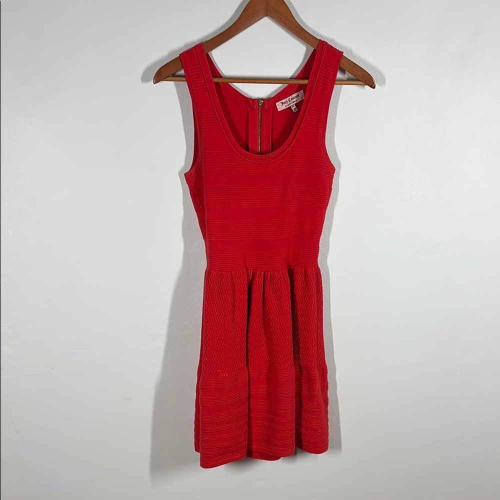 Juicy Couture Orangey-Red Fit and Flare Mini Dress